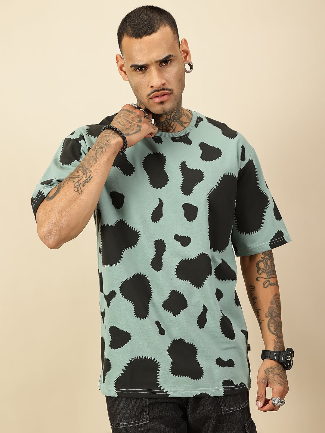 Cow Abstract Tee - Pista