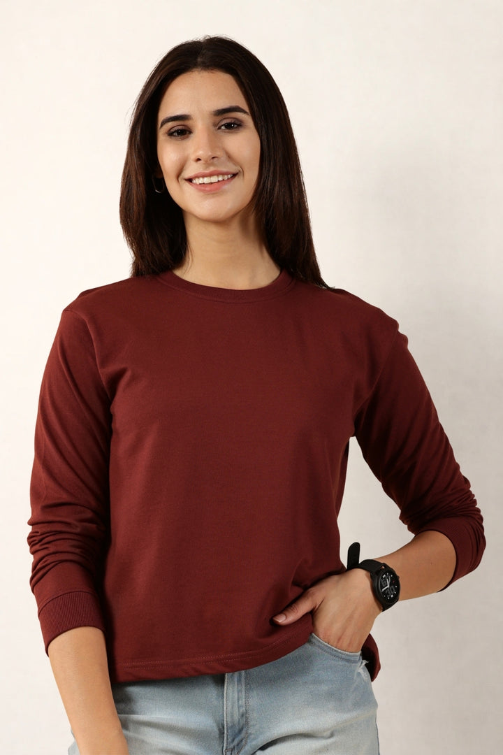Maroon Full-Sleeve for Women