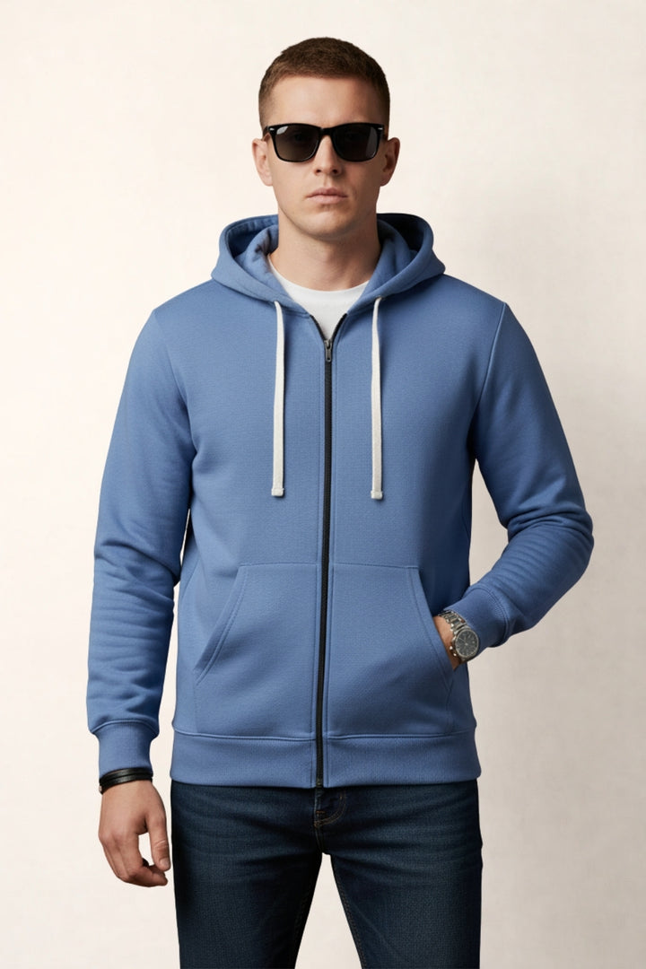 Blue Full-Sleeve Hoodie