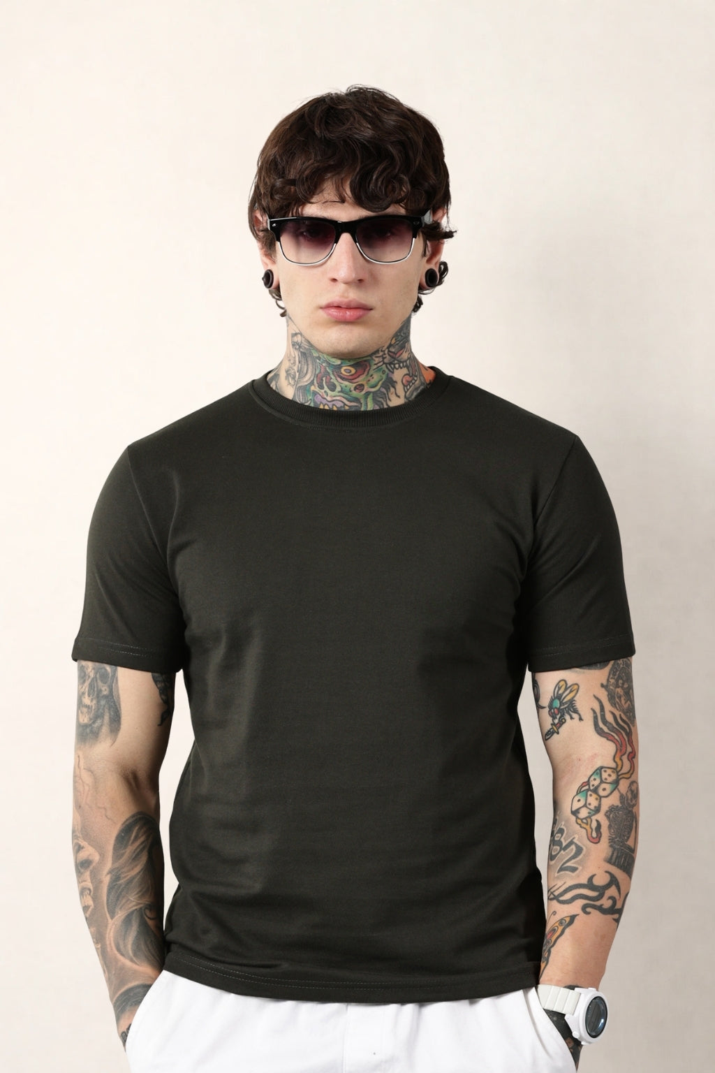 Olive Round Neck