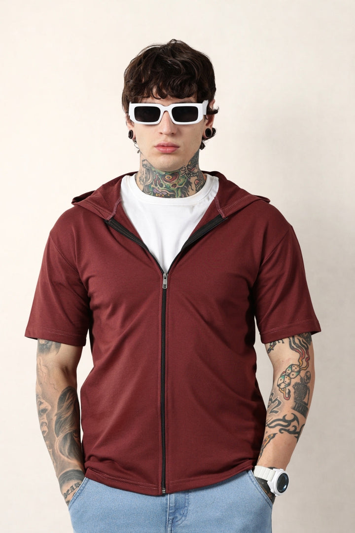 Maroon Zip Hoodie