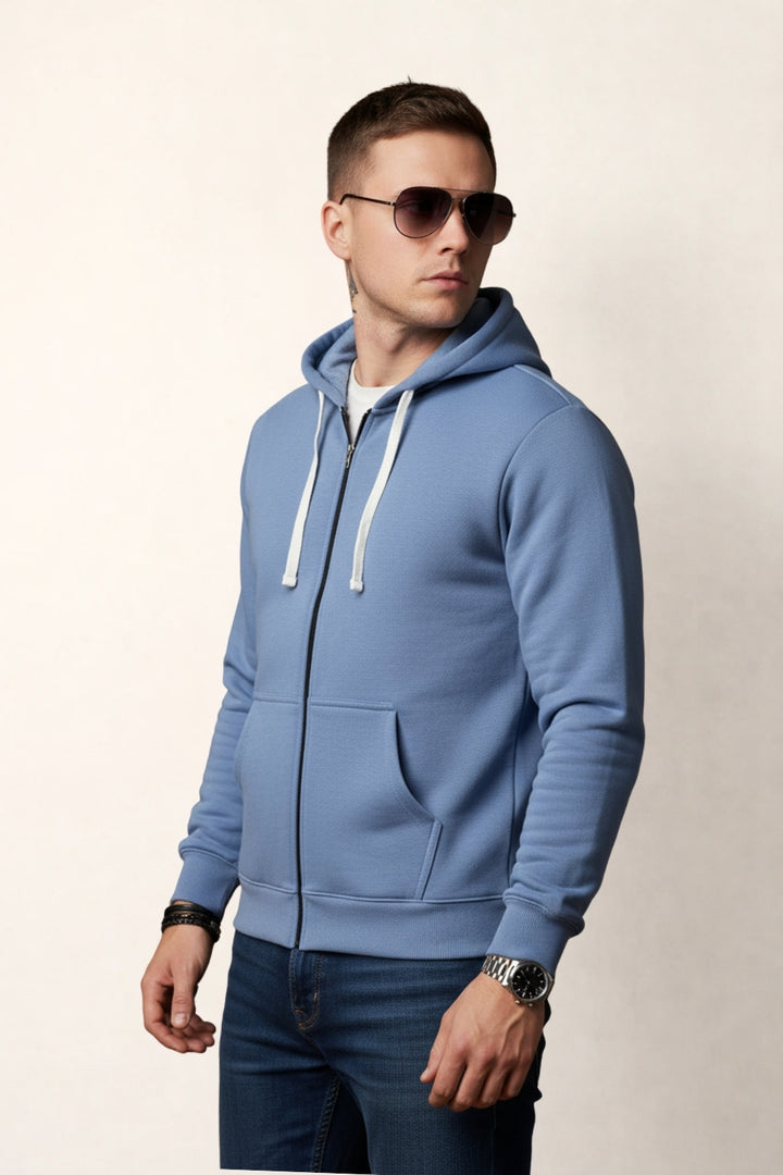 Blue Full-Sleeve Hoodie