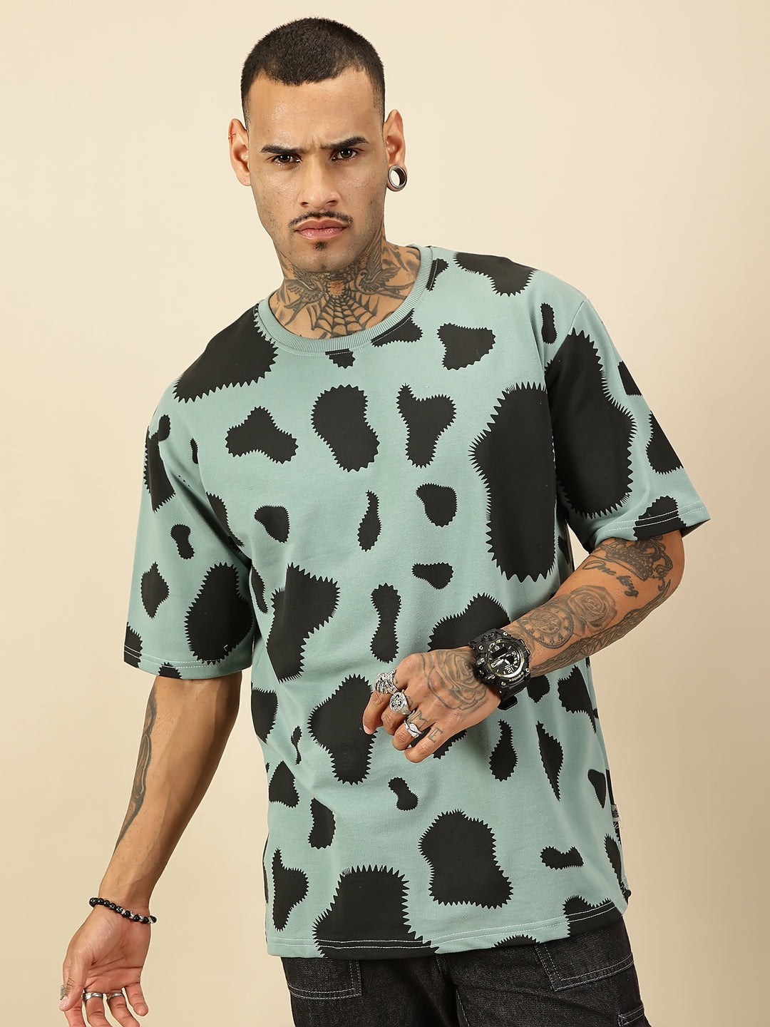 Cow Abstract Tee - Pista