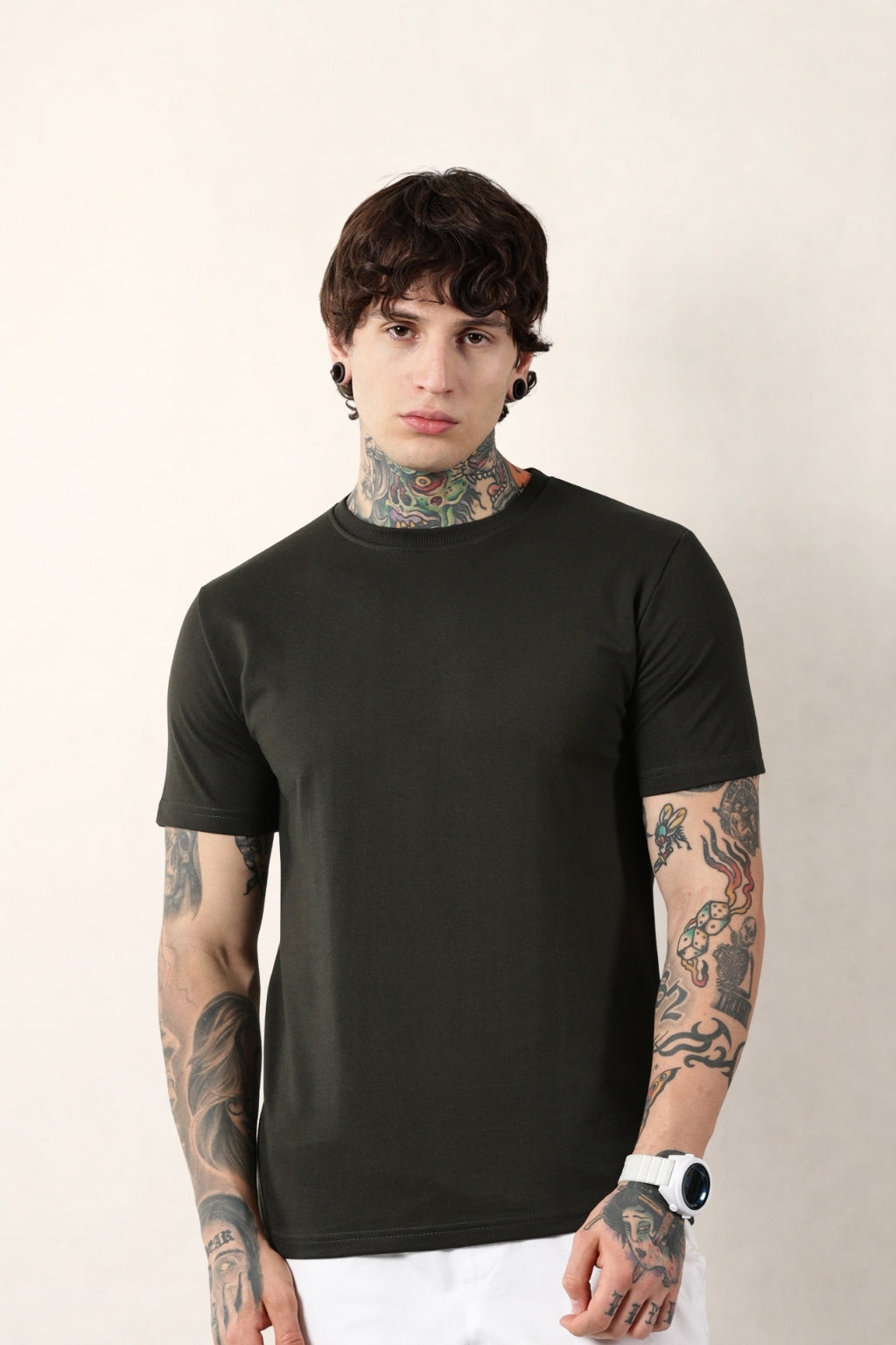 Olive Round Neck