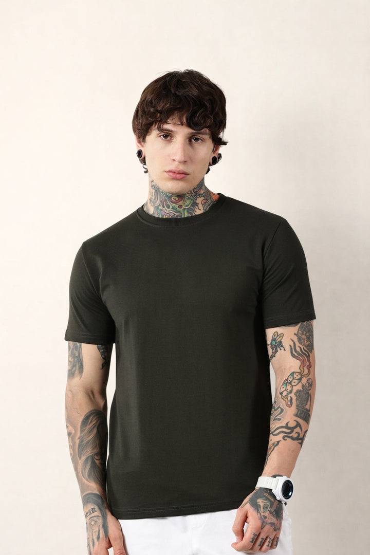 Olive Round Neck