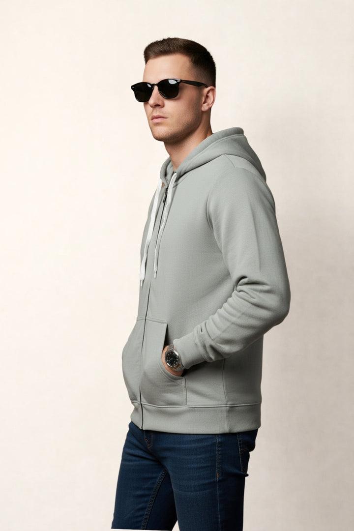 Grey Full-Sleeve Hoodie
