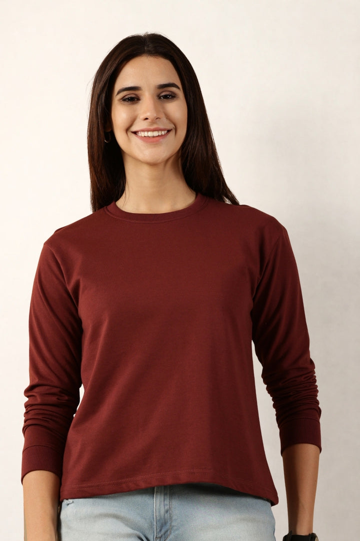 Maroon Full-Sleeve for Women