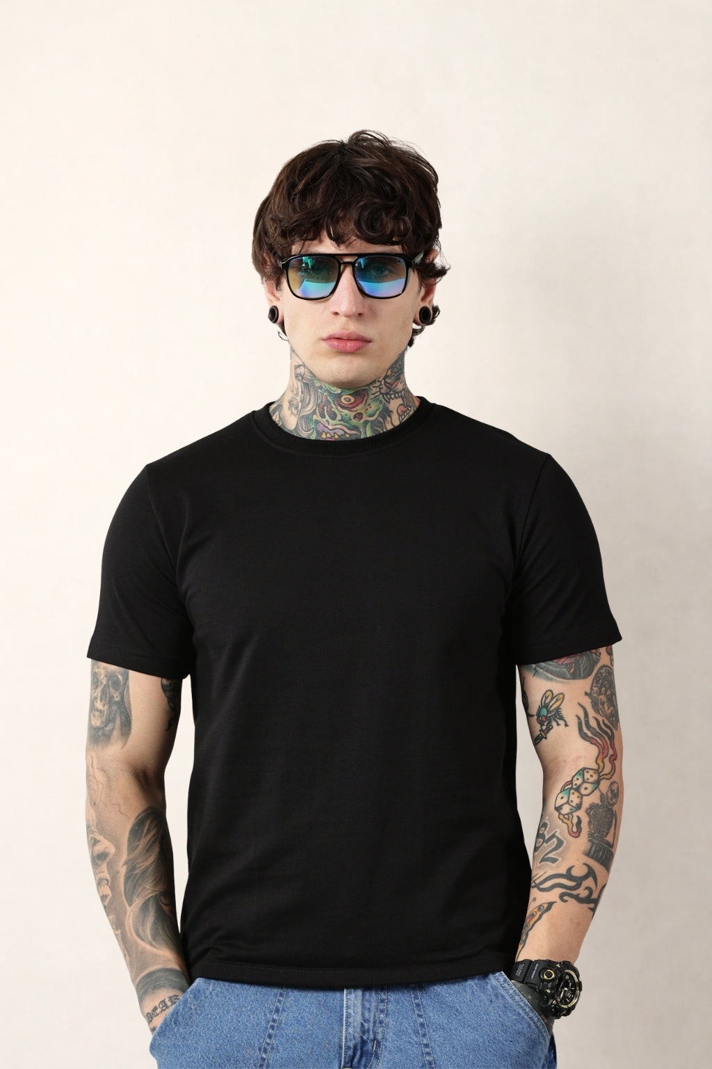 Black Round Neck