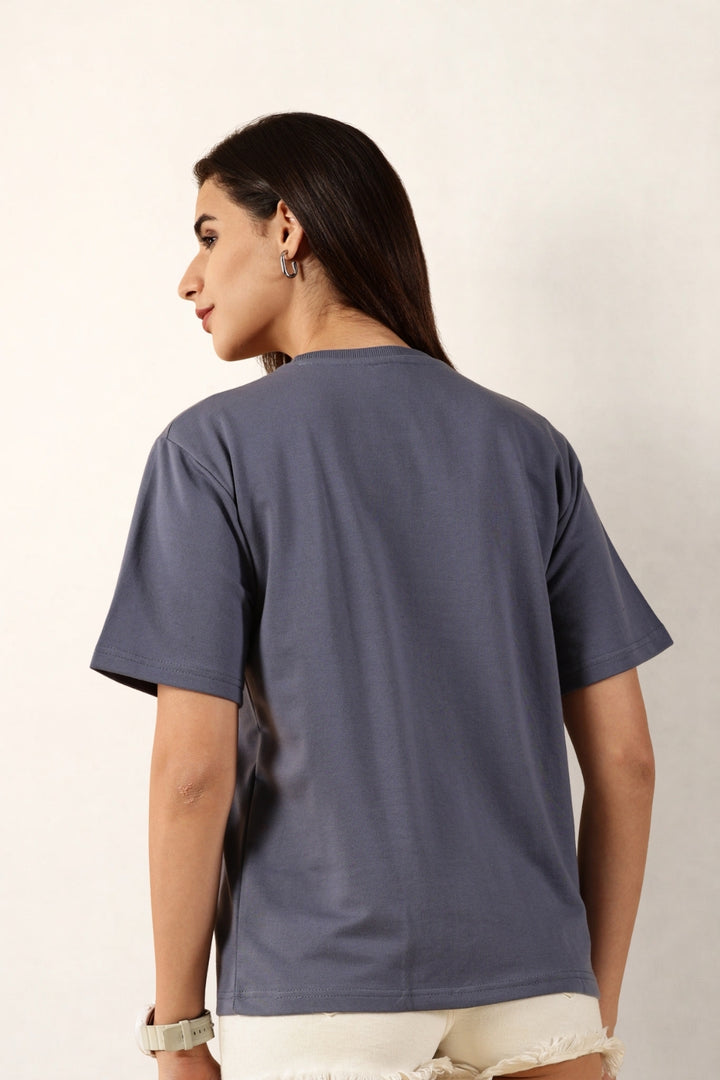 Women Blue T-Shirt | Round Neck