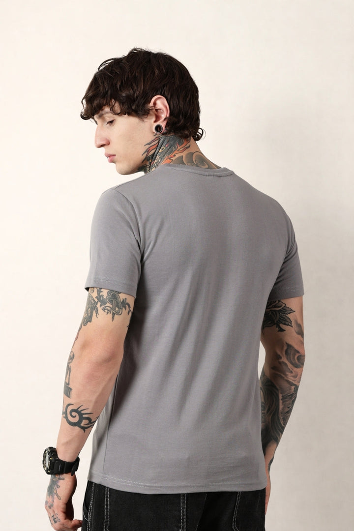 Grey Round Neck