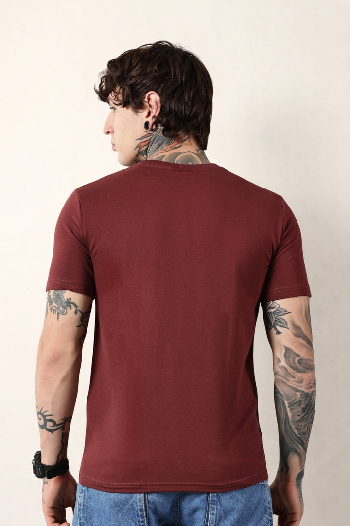 Maroon Round Neck