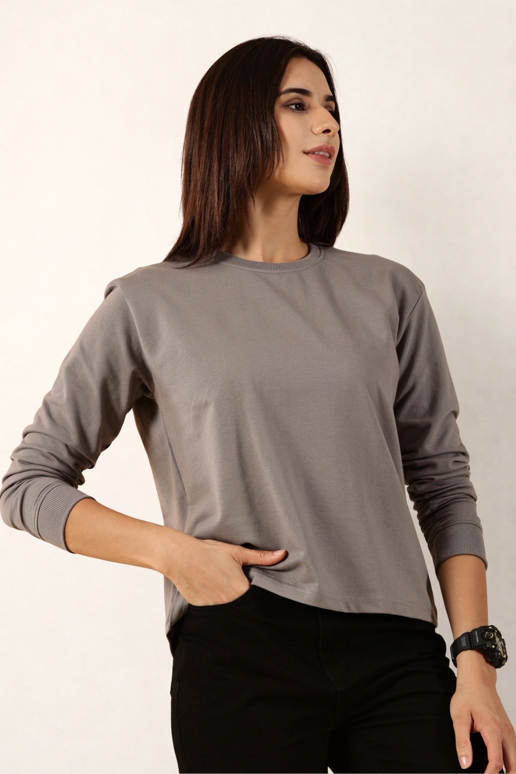 Grey Full-Sleeve for Women