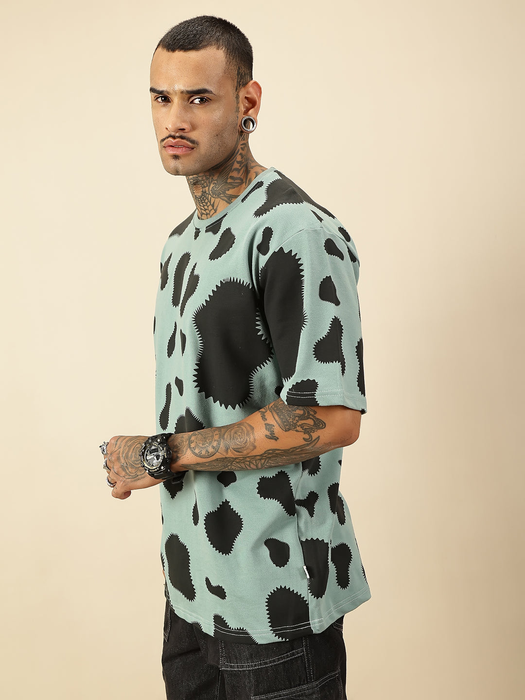 Cow Abstract Tee - Pista