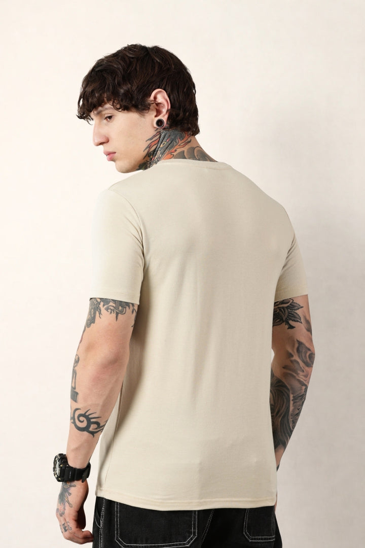 Cream Round Neck