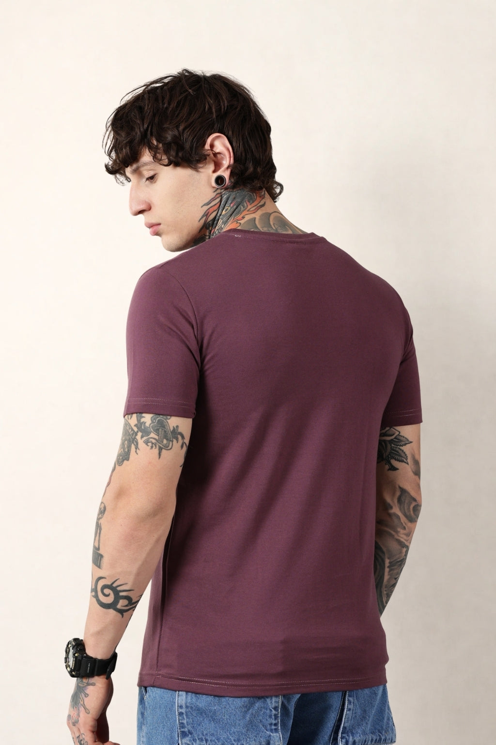 Mauve Round Neck