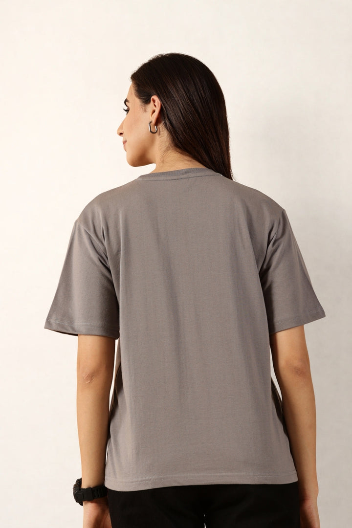 Women Grey T-Shirt | Round Neck