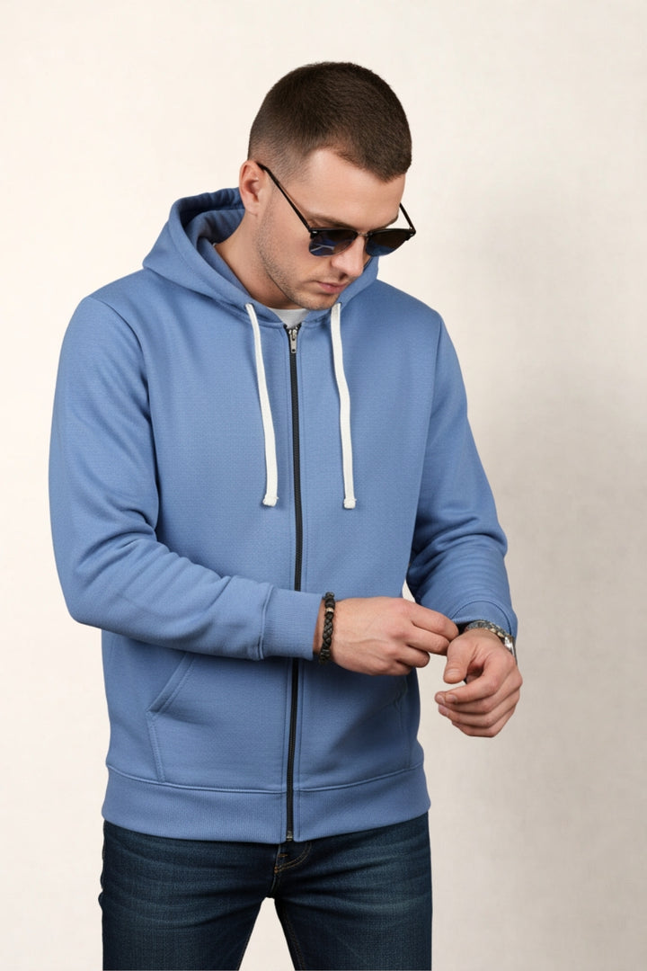 Blue Full-Sleeve Hoodie