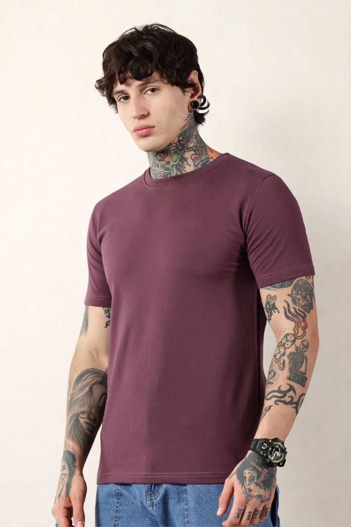 Mauve Round Neck