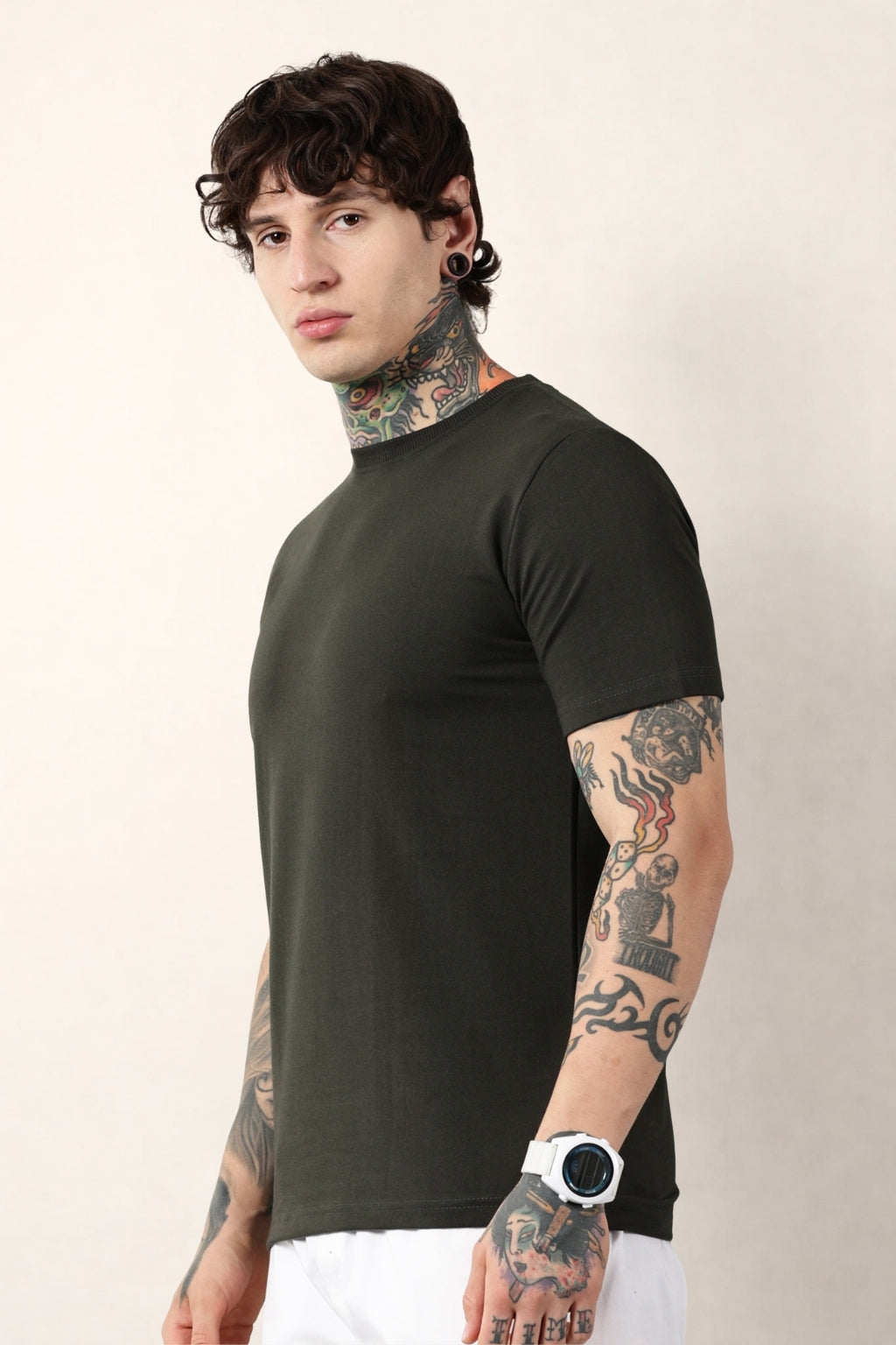Olive Round Neck