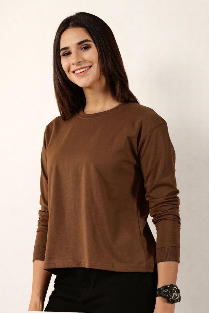 Brown Full-Sleeve for Women