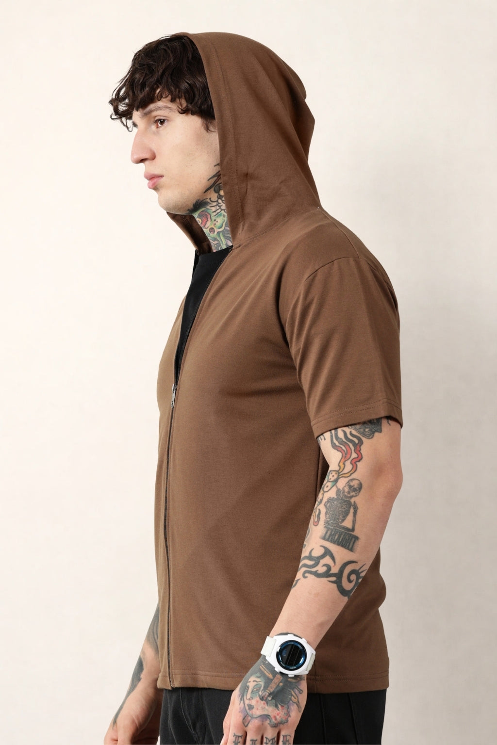 Brown Zip Hoodie