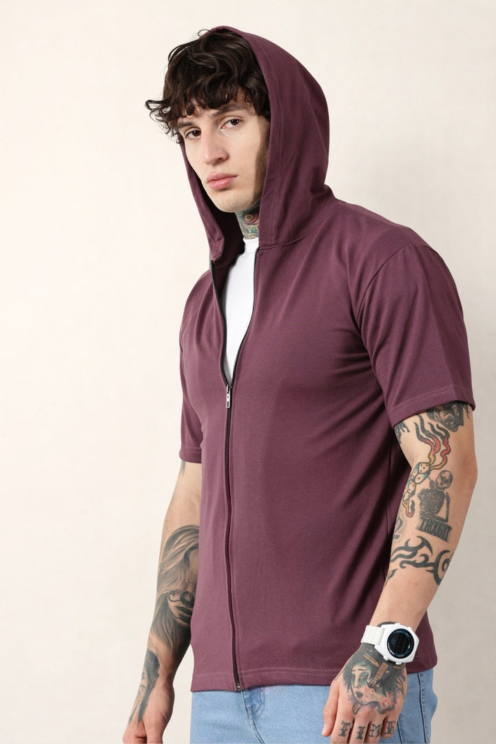 Mauve Zip Hoodie
