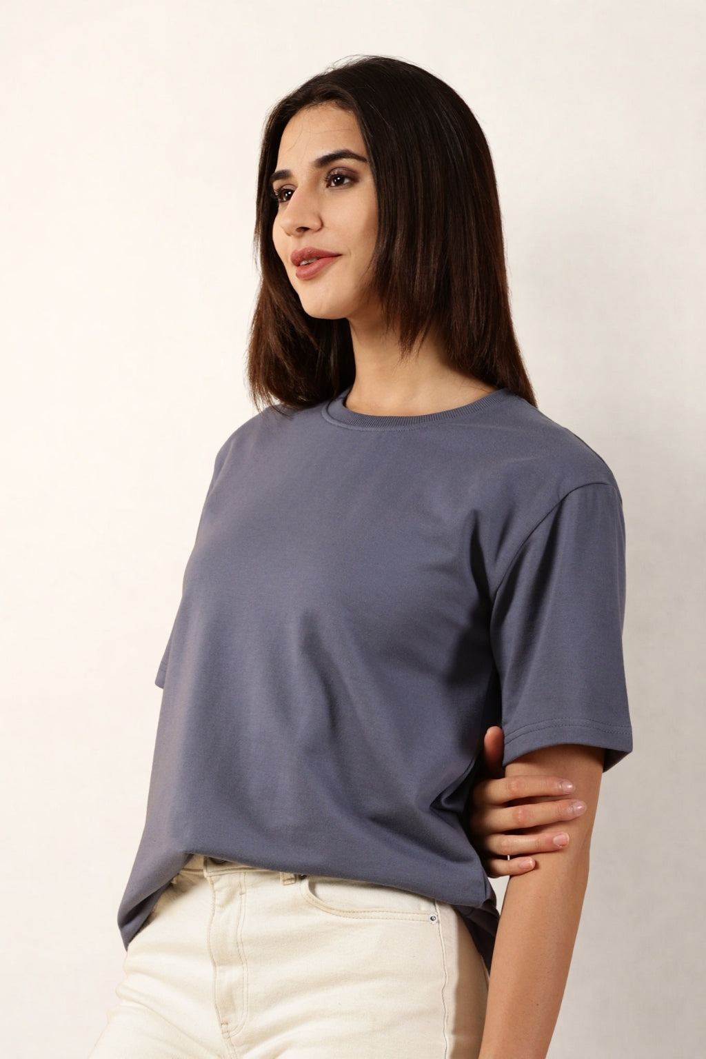 Women Blue T-Shirt | Round Neck