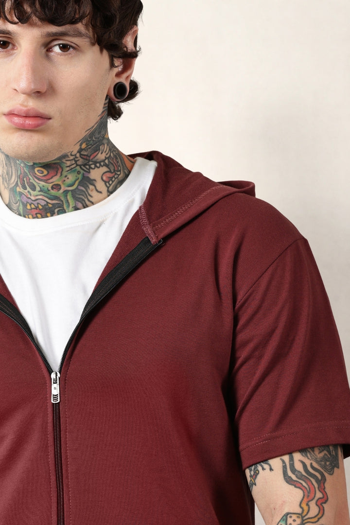 Maroon Zip Hoodie