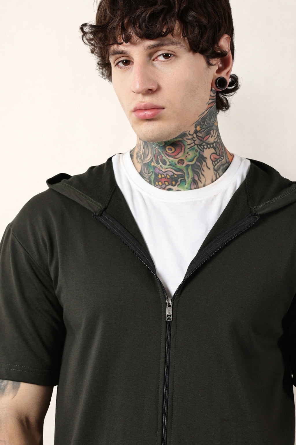 Olive Zip Hoodie