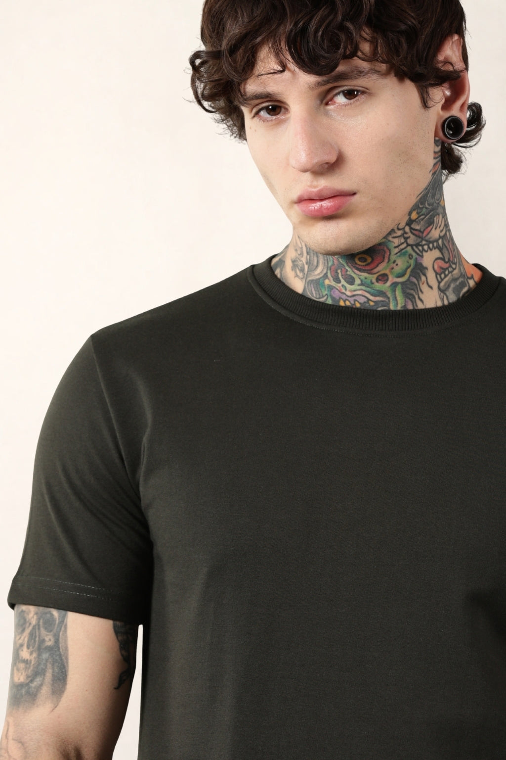 Olive Round Neck