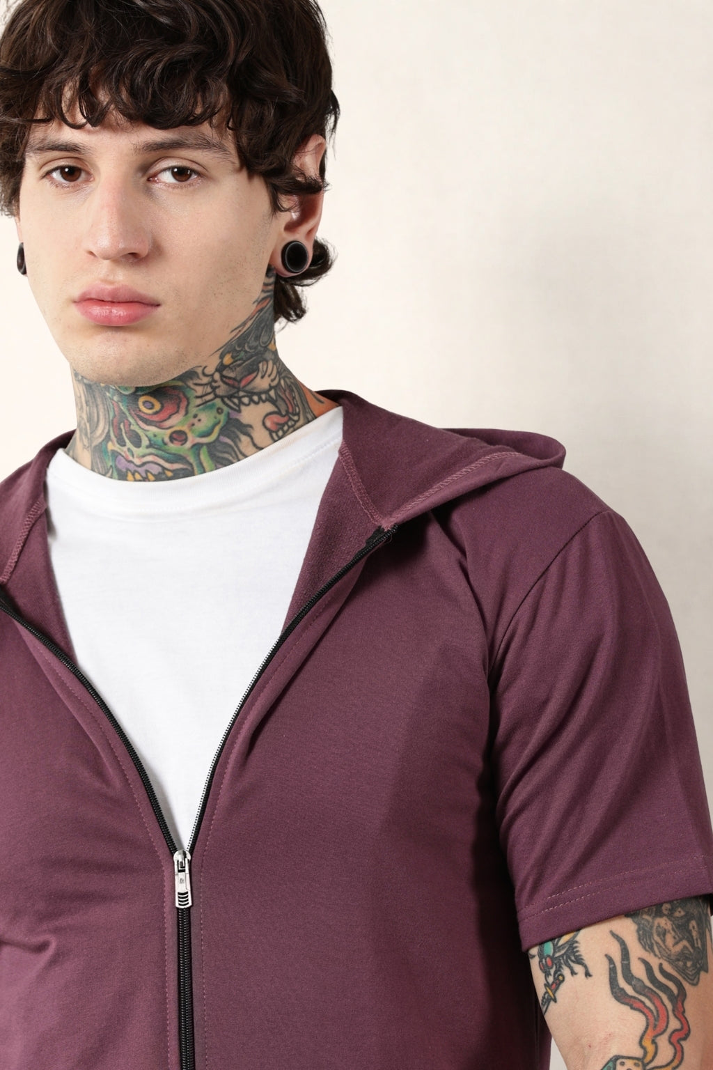 Mauve Zip Hoodie