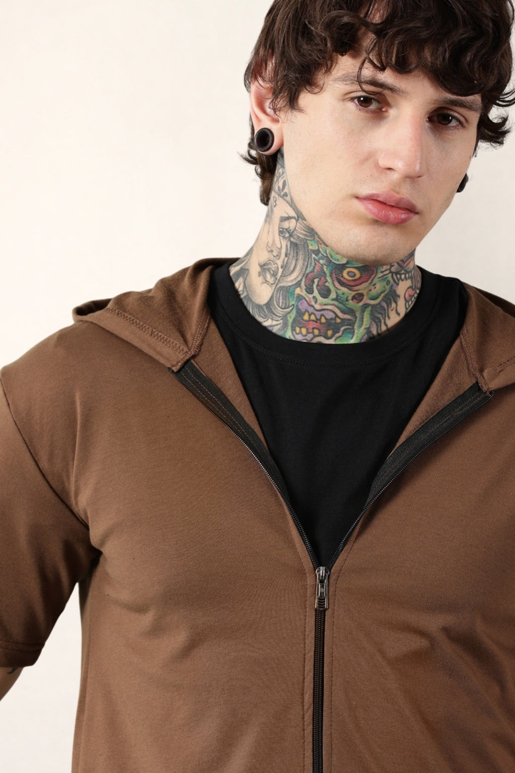 Brown Zip Hoodie