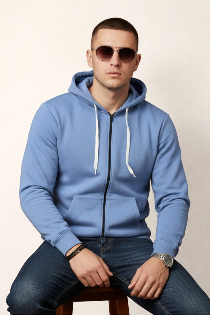 Blue Full-Sleeve Hoodie
