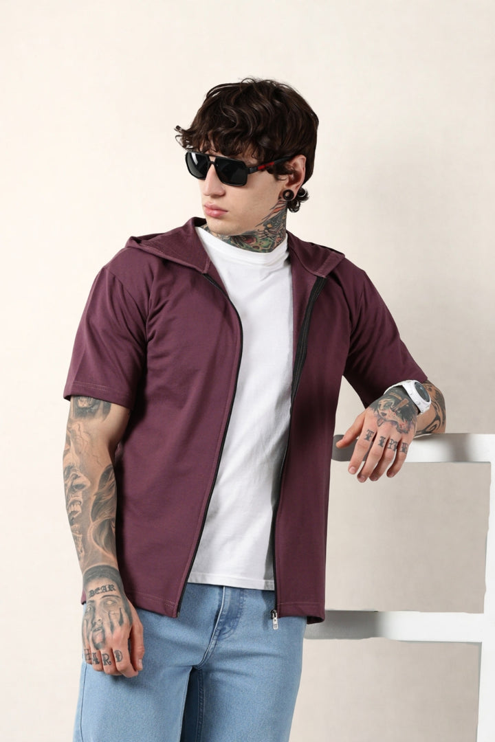 Mauve Zip Hoodie