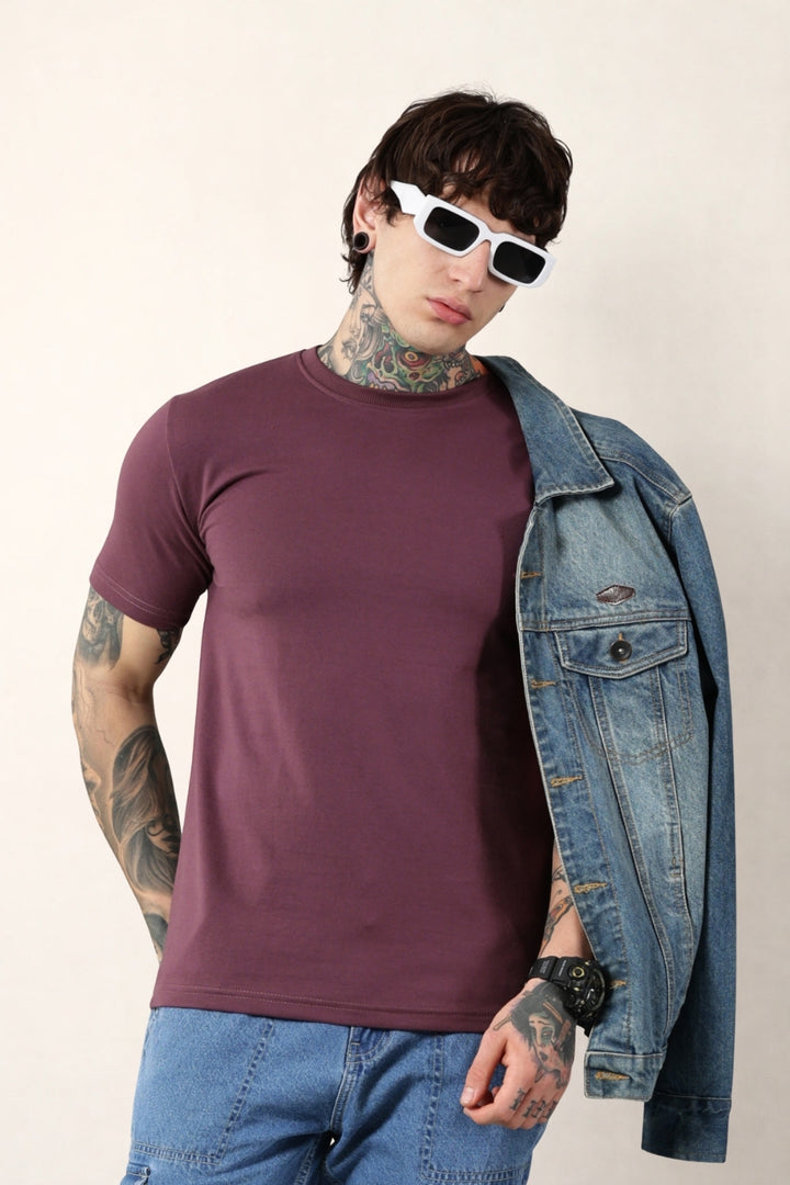 Mauve Round Neck