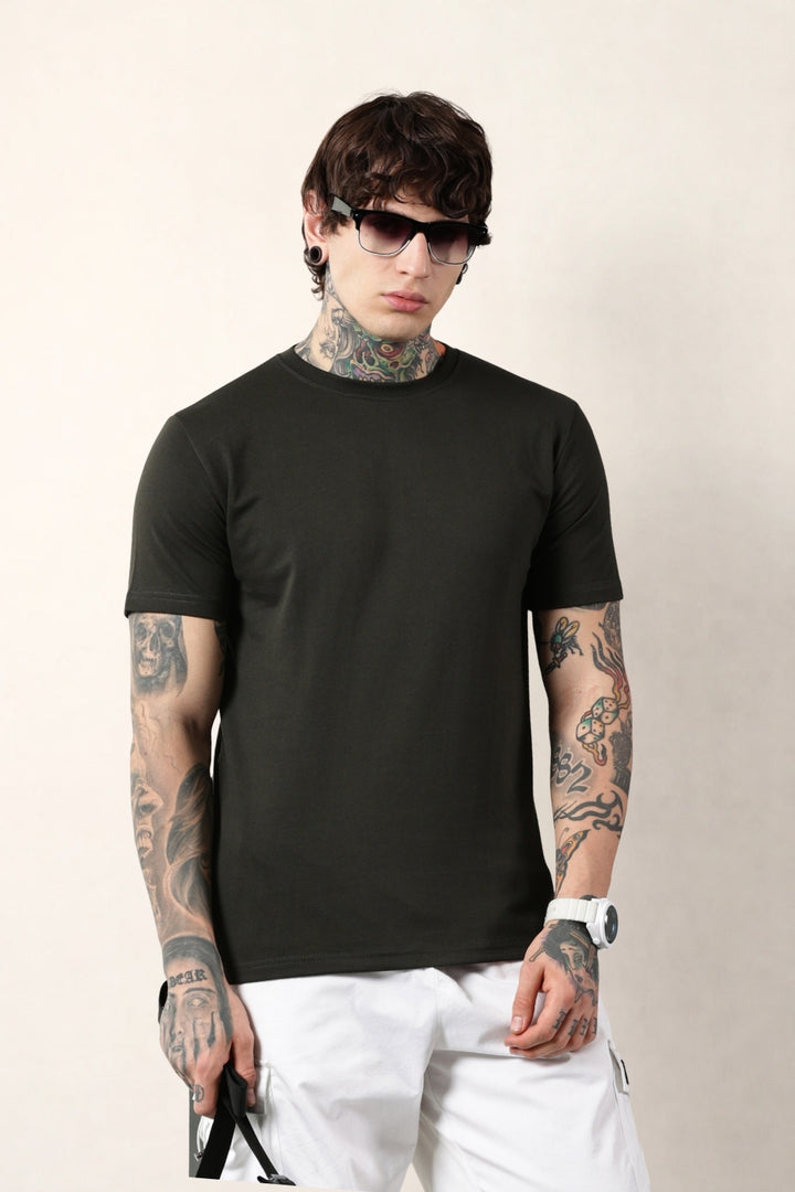 Olive Round Neck