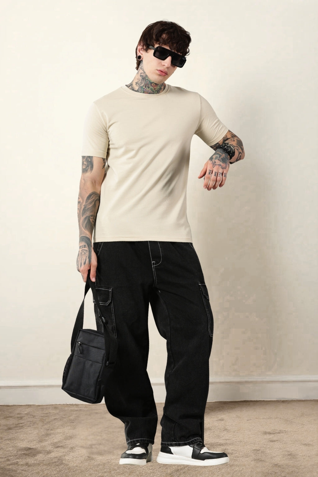 Cream Round Neck