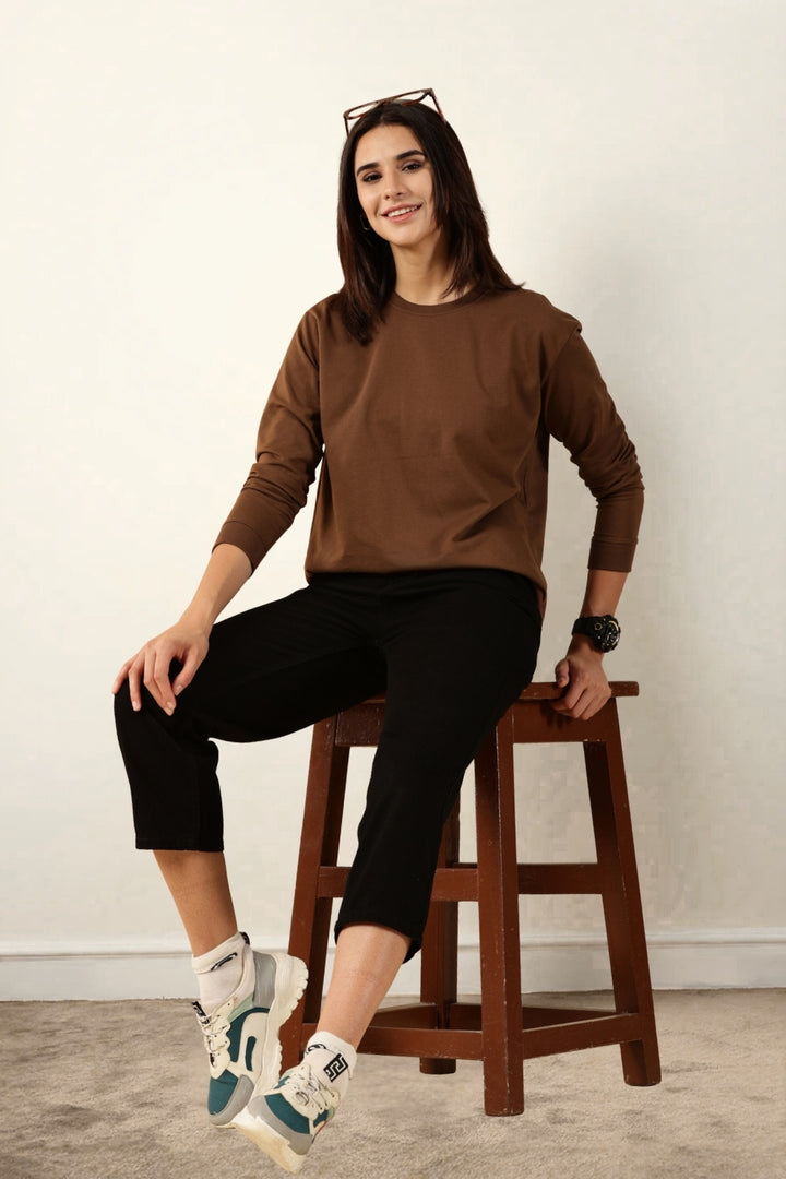 Brown Full-Sleeve for Women