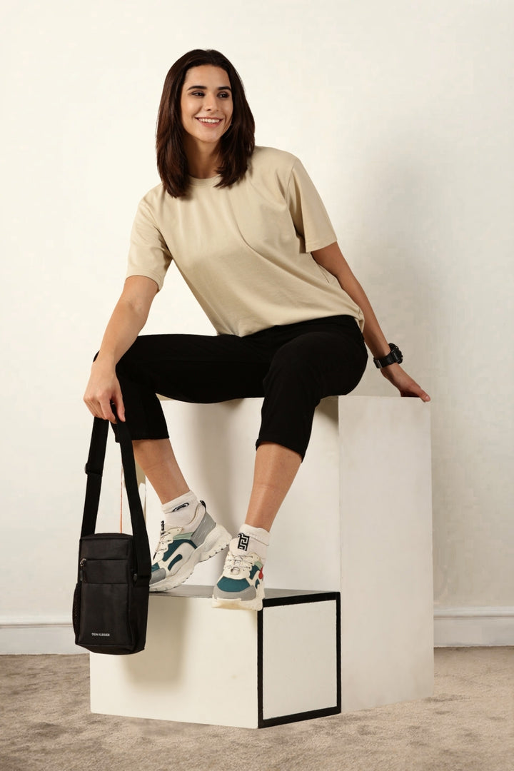 Women Cream T-Shirt | Round Neck